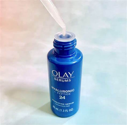 OLAY SERUMS Hyaluronic + Peptide 24 Hydrating Serum, Fragrance Free - 40 ml