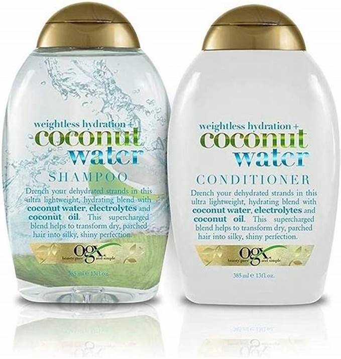 OGX Organix Weightless Hydration Coconut Water Shampoo & Conditioner Set Sulfate Free- 385ml Each