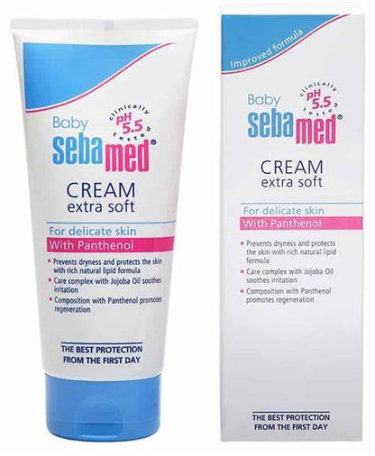 BABY SEBAMED PH5.5 Cream Extra Soft for Delicate Skin with Panthenol - 200ml - Made in Germany