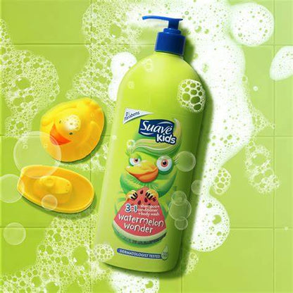 SUAVE KIDS Watermelon Wonder 3 in 1 Shampoo, Conditioner & Body Wash - 532ml - Made in USA