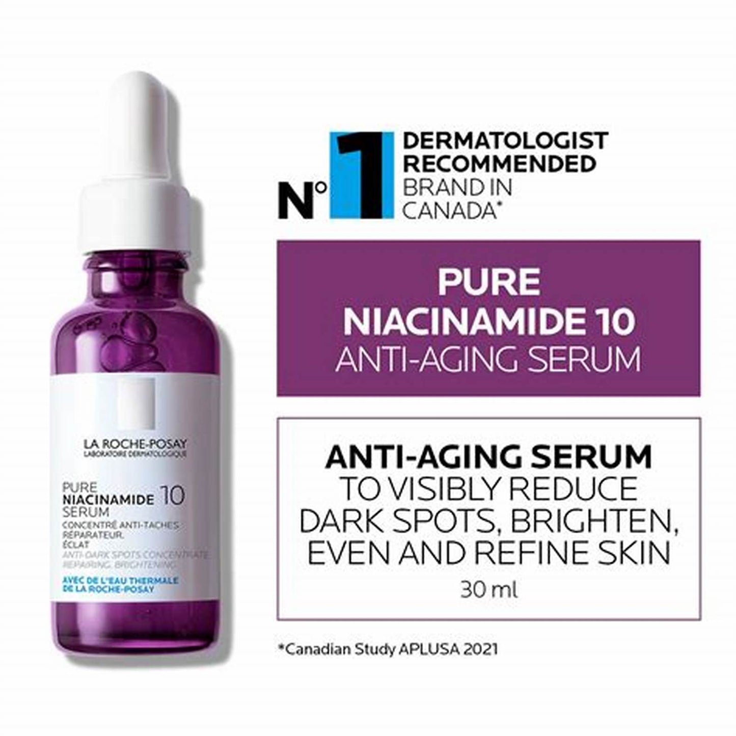 LA ROCHE-POSAY 10% Pure Niacinamide Serum, Anti-Aging - 30 ml