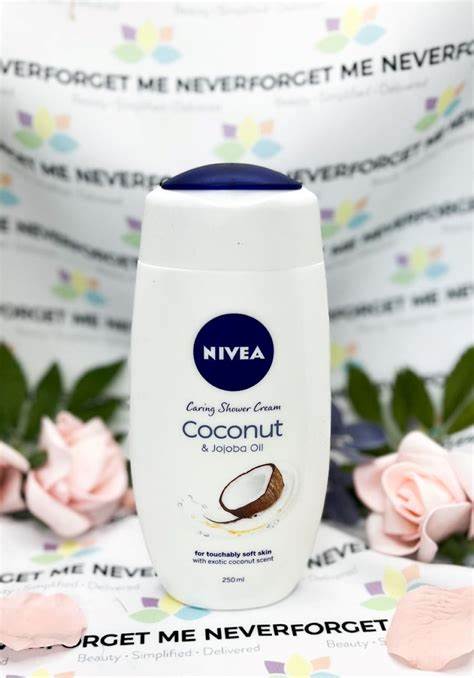 NIVEA Caring Shower Cream Coconut & Jojoba Oil - Soft Skin - 250ml - Made in Germany