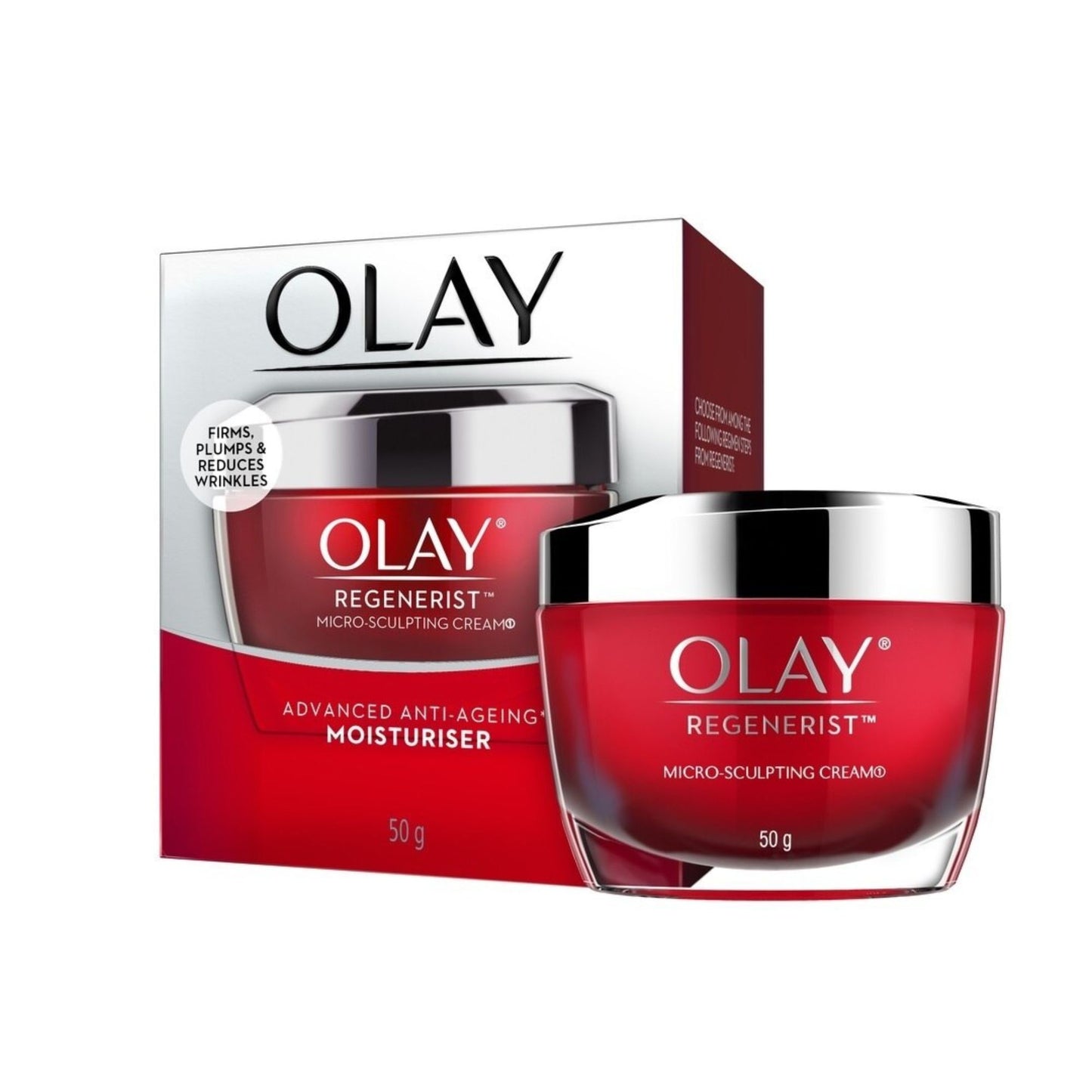 OLAY REGENERIST Micro-Sculpting Cream Face Moisturizer with Hyaluronic Acid & Niacinamide, Fragrance-Free - 50 g