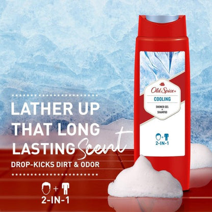 OLD SPICE Cooling 2 in 1 Shower Gel & Shampoo 400ml