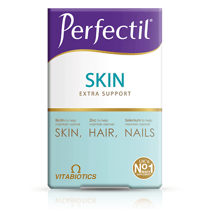 VITABIOTICS Perfectil Skin Extra Support Supplement for Skin, Hair & Nails - 56 Capsules/Tablets