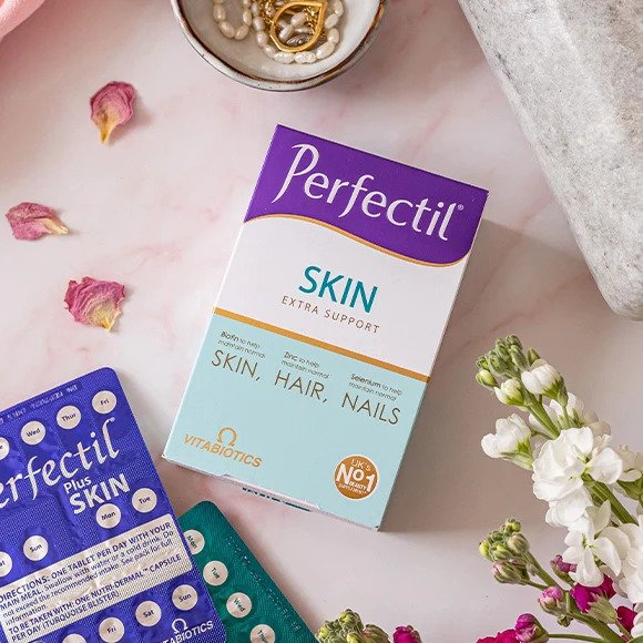 Perfectil Extra VITABIOTICS Perfectil Skin Extra Support Supplement for Skin, Hair & N ...