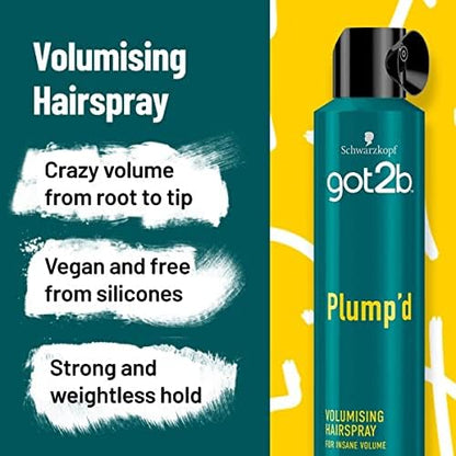 SCHWARZKOPF got2b Volume Hairspray Plump'd 300ml