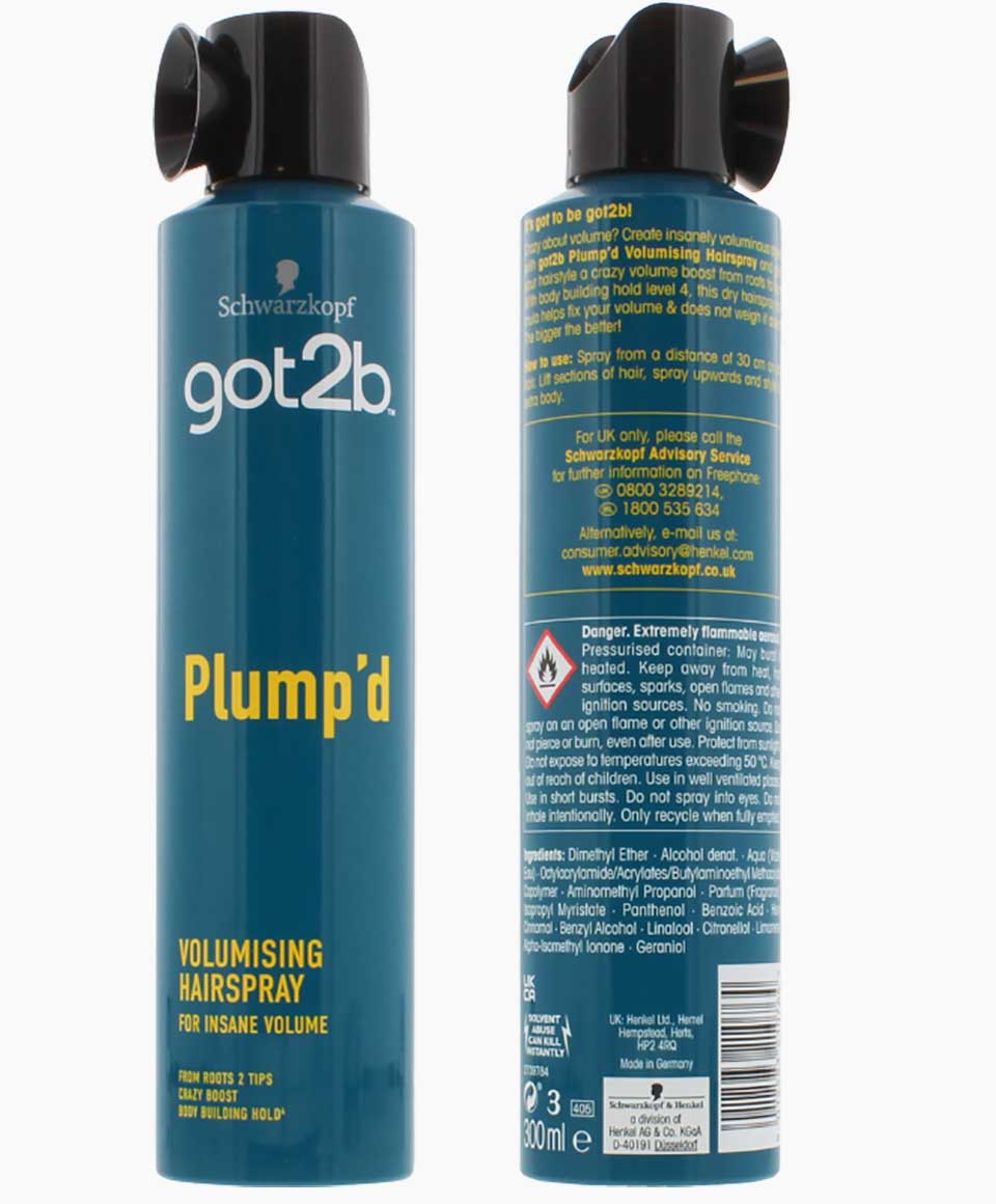 SCHWARZKOPF got2b Volume Hairspray Plump'd 300ml