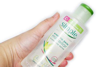 SIMPLE KIND TO SKIN Micellar Cleansing Water Instantly Hydrate & Gently Removes Makeup - 400ml - Upto 200 Uses