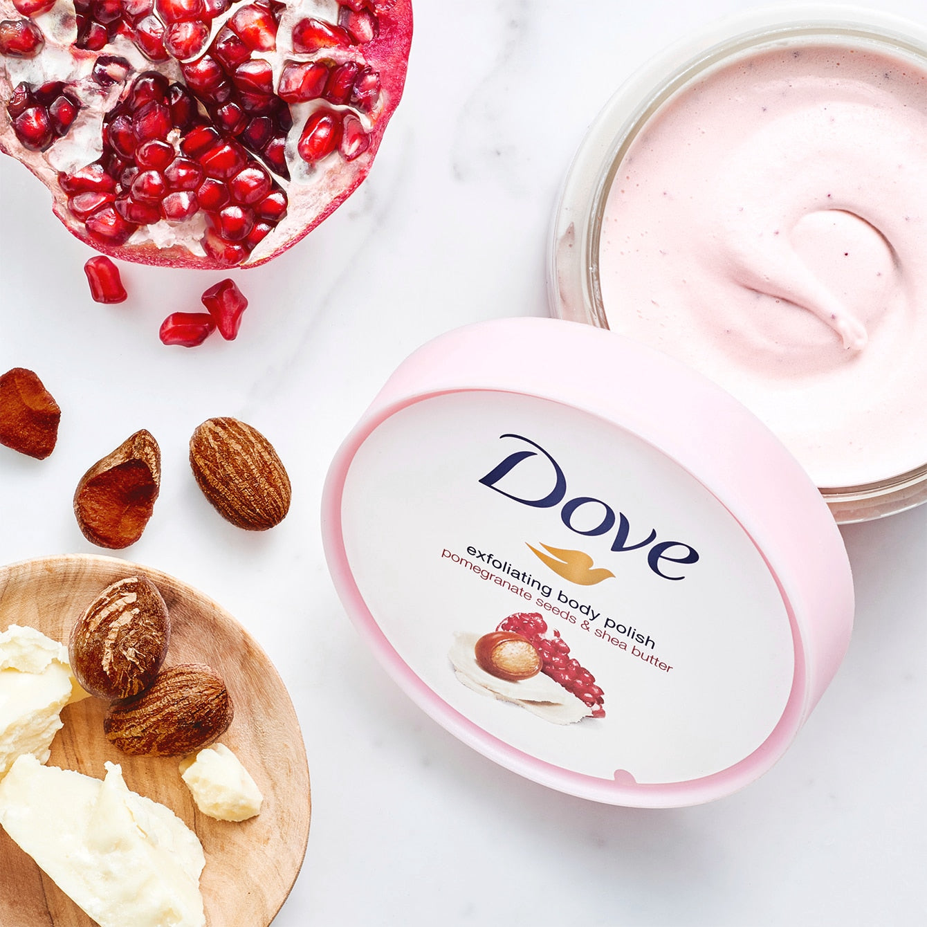 DOVE Exfoliating Body Scrub with Pomegranate Seeds & Shea Butter - 298 g