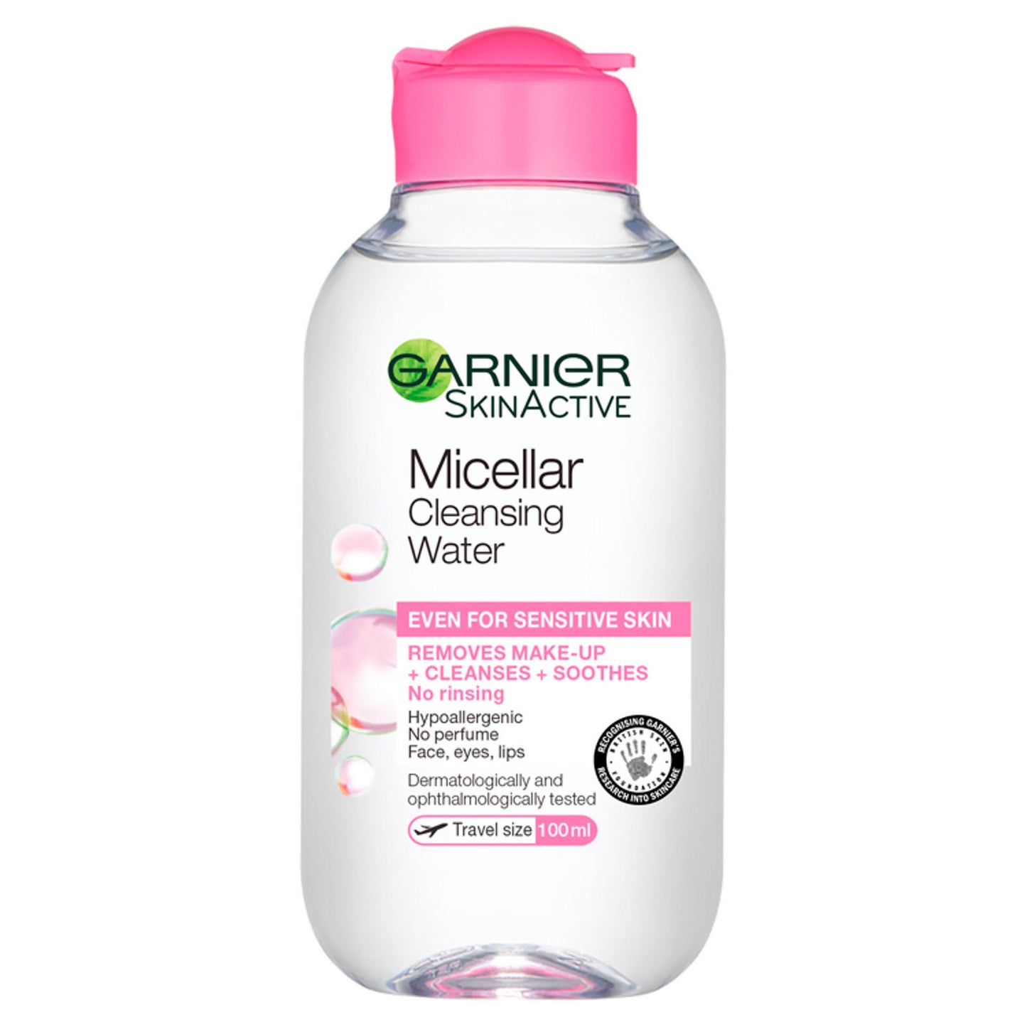 GARNIER Skinactive Miscellar Water All in 1 Cleanser & Makeup Remover for Face, Lips & Eyes - 100 ml