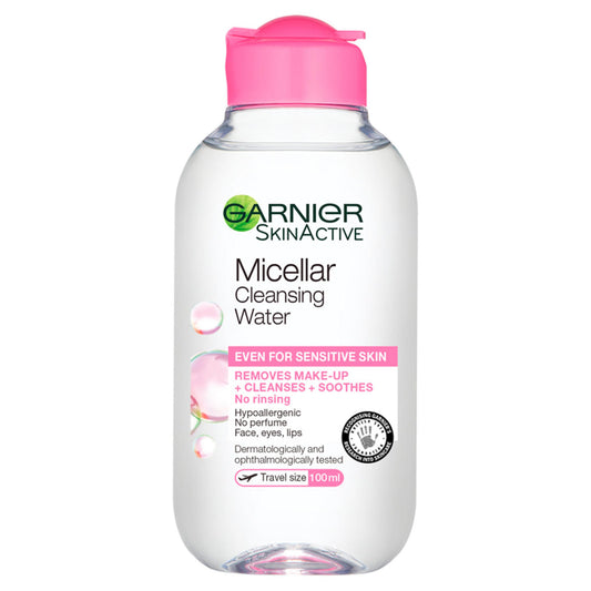 GARNIER Skinactive Miscellar Water All in 1 Cleanser & Makeup Remover for Face, Lips & Eyes - 100 ml