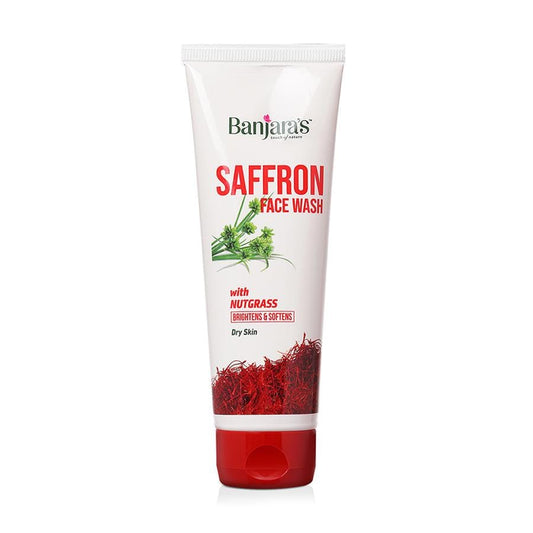 BANJARA'S Saffron Face Wash with Sandal Brightens & Refreshes for Oily Skin - 100 ml