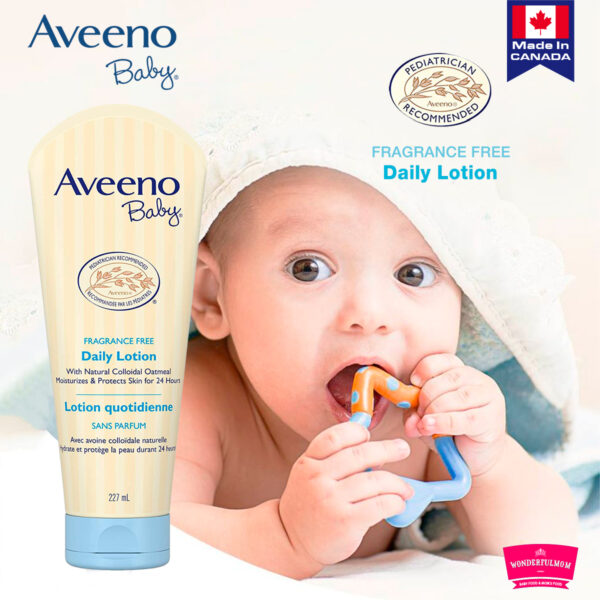 AVEENO Baby Fragrance Free Daily Lotion | Natural Oat Fragrance Free- 227 ml