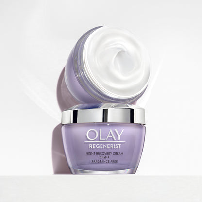 OLAY REGENERIST Night Recovery Cream Face Moisturizer+ Whip Face Moisturizer Travel/Trial Size Gift Set - 50 ml