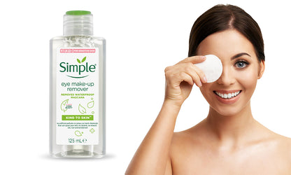 SIMPLE Kind to Skin Eye Makeup Remover - 125ml - Made in UK