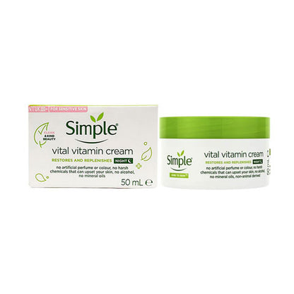 SIMPLE Vital Vitamin Cream Restores & Replenishes Night Cream - 50ml