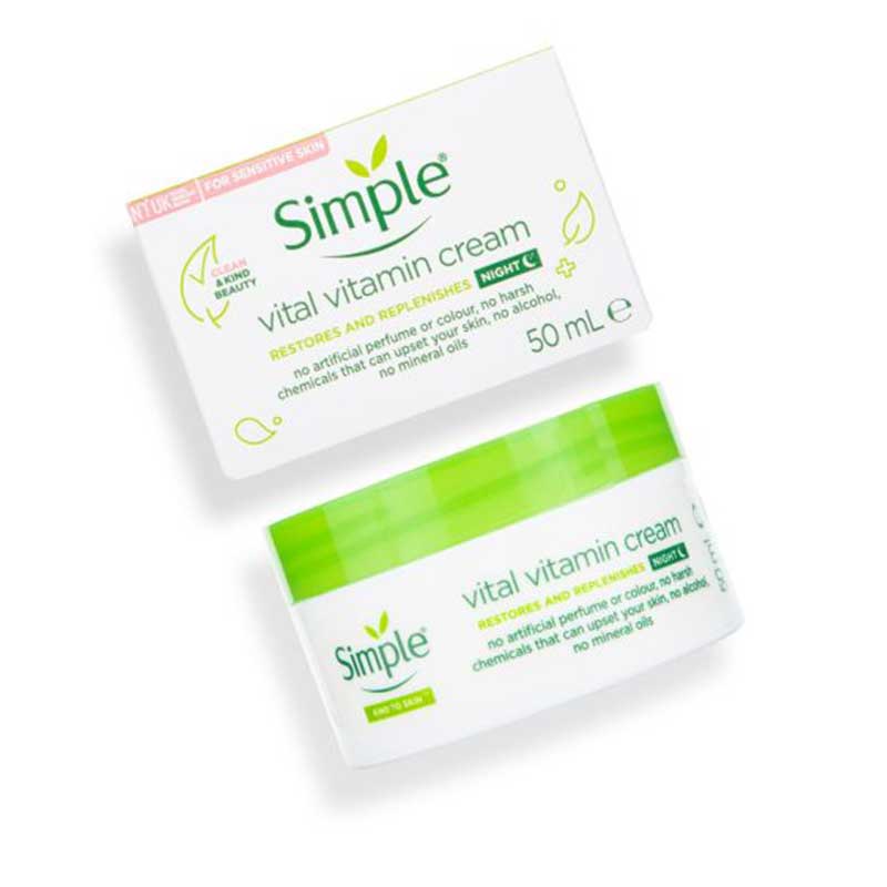 SIMPLE Vital Vitamin Cream Restores & Replenishes Night Cream - 50ml