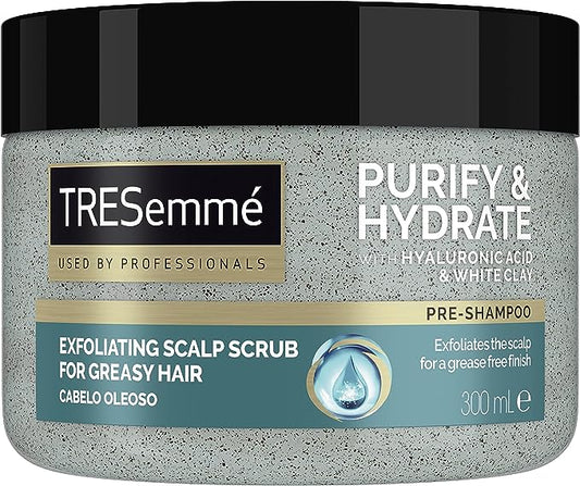 TRESEMME Purify & Hydrate Exfoliating Scalp Scrub for Greasy Hair with Hyaluronic Acid & White Clay - 300ml