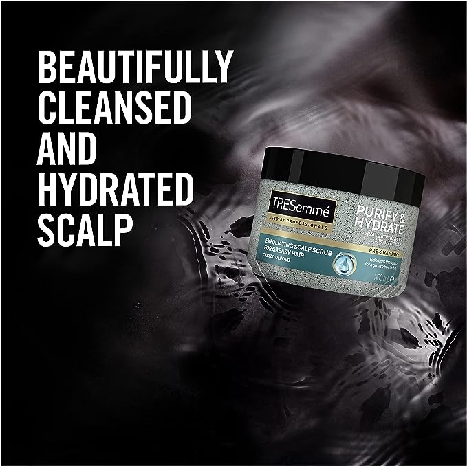 TRESEMME Purify & Hydrate Exfoliating Scalp Scrub for Greasy Hair with Hyaluronic Acid & White Clay - 300ml