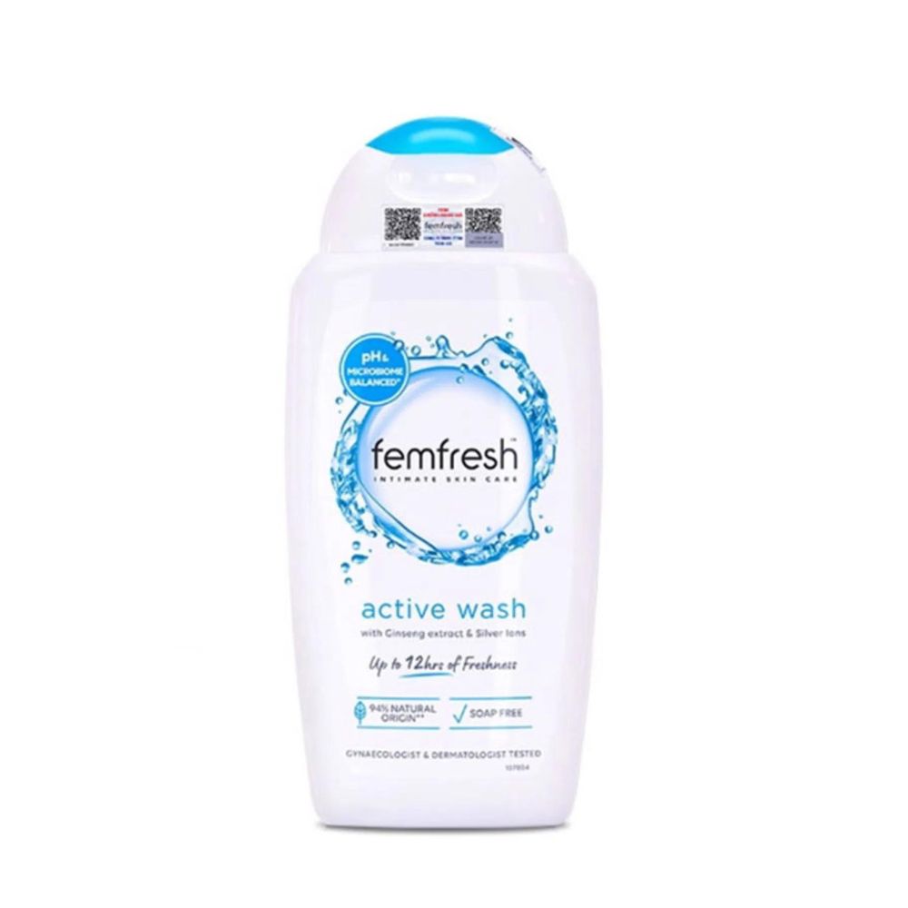 FEMFRESH Active Wash with Ginseng Extract & Silver Lons - 250 ml