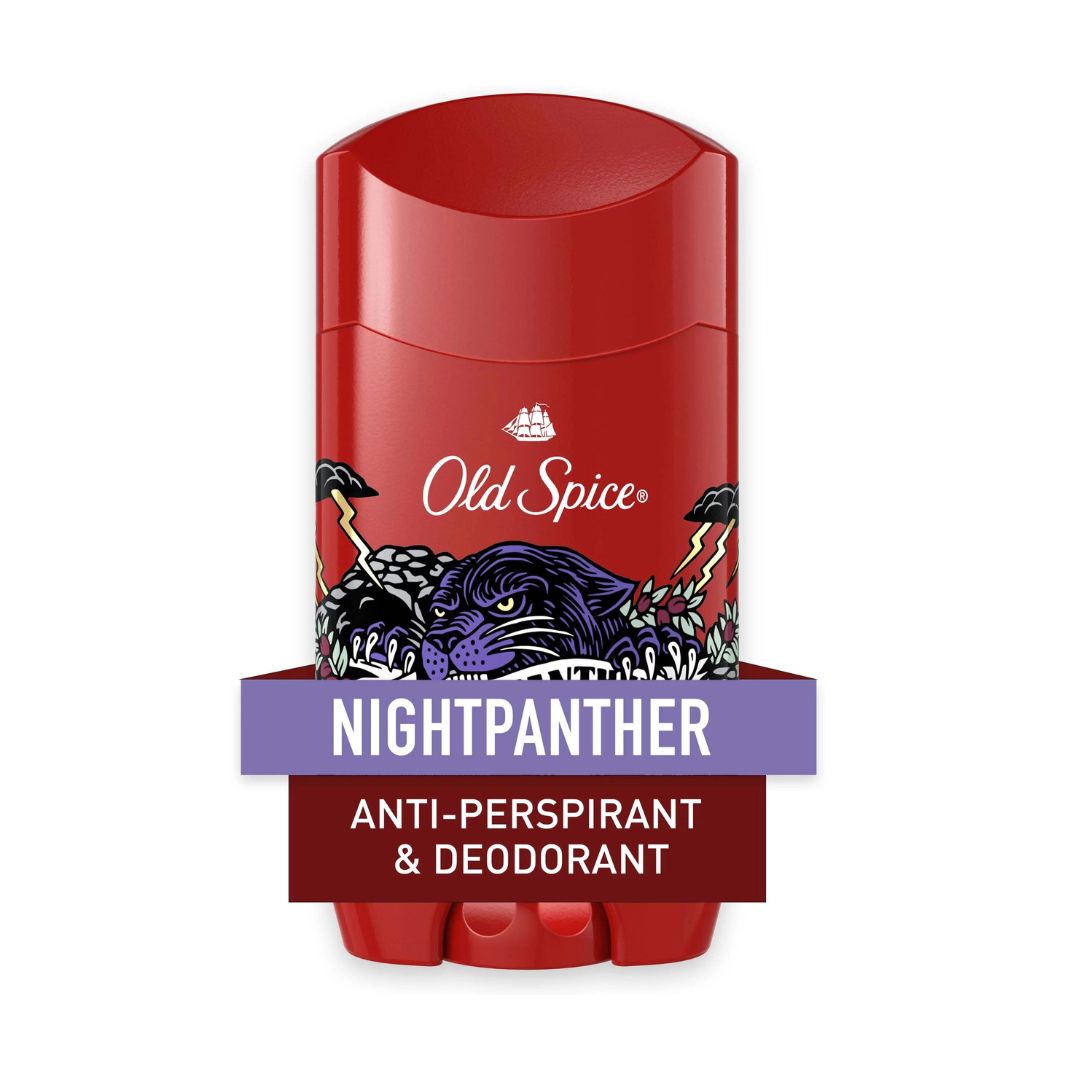 OLD SPICE NightPanther Deodorant Stick | 48H Fresh, 0% Aluminum Salts, Anti-White Marks and Yellow Stains - 50 ml