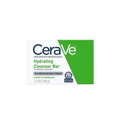 CERAVE Hydrating Cleansing Bar |For Normal to Dry Skin, Locks with moisture- 128 g.