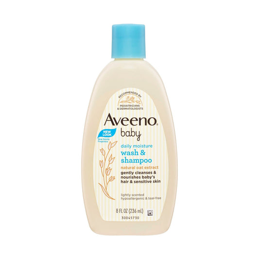 AVEENO BABY Daily Wash and Shampoo | Natural Oat, Lightly Scented - 236 ml