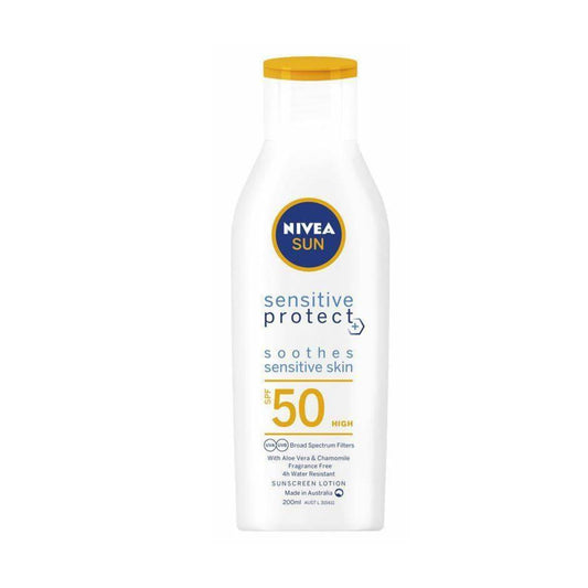 NIVEA SUN Sensitive Immediate Protect Sun Lotion SPF 30 | Soothes Sensitive Skin - 200 ml