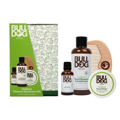 BULLDOG Skincare Ultimate Beard Care Kit Contain Original Beard Shampoo ,Original Beard Oil & Conditioner and Original Beard Balm