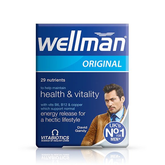 VITABIOTICS Wellman Original Health & VItality Multivitamin for Men - 30 Tablets