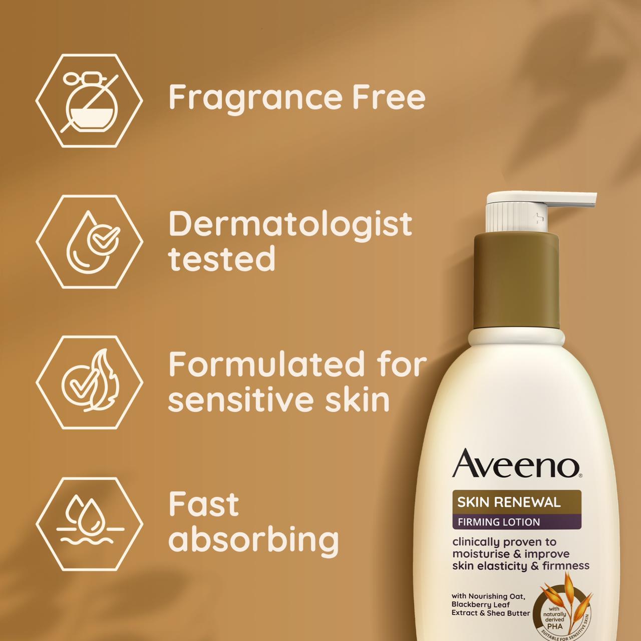 AVEENO Skin Renewal Firming Lotion | Fragrance Free, Suitable for Dry Sensitive Skin- 300 ml