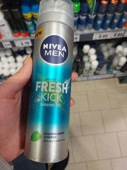 NIVEA MEN Fresh Kick Mint Extract & Cactus Water Shave Gel - 200ml