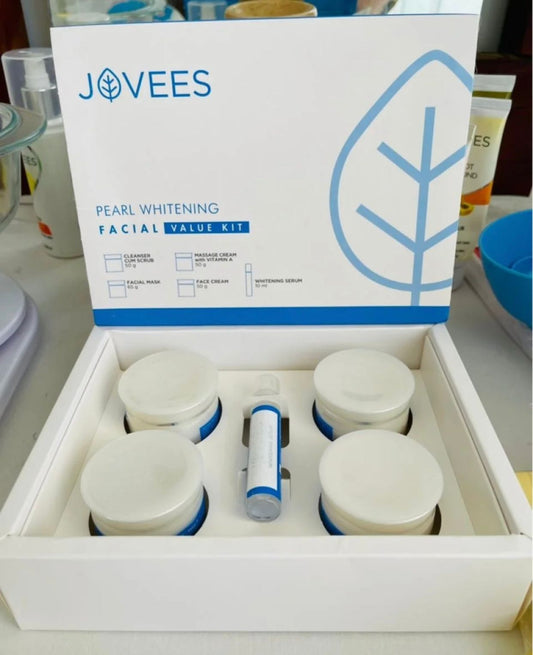 JOVEES Pearl Whitening Facial Kit 225g - Made in India