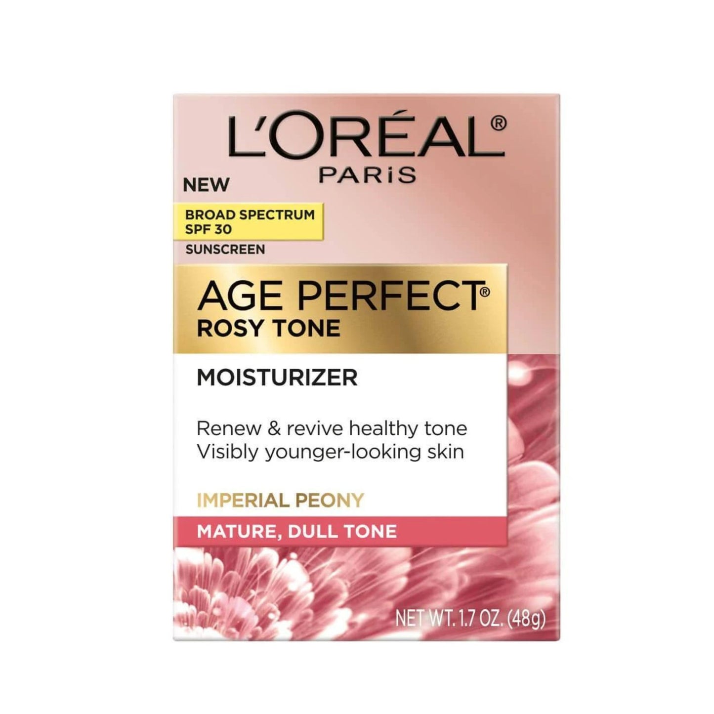 LOREAL PARIS Age Perfect Rosy Tone Anti-Aging Face Moisturizer, Renew & Revive Healthy Tone, 1.7 oz -48 g