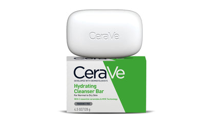 CERAVE Hydrating Cleansing Bar |For Normal to Dry Skin, Locks with moisture- 128 g.