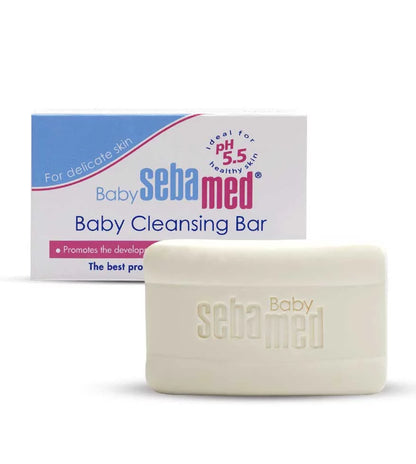 SEBAMED Baby Cleansing Bar |Ph 5.5, With Panthenol, No tears & Soap Free bar, For Delicate skin - 100 g