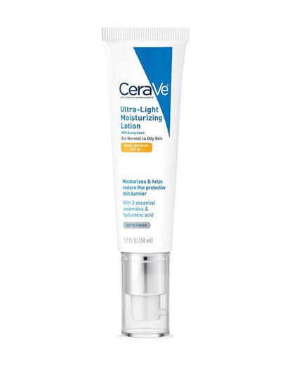 CERAVE Ultra-Light Moisturizing Lotion SPF 30 | Oil Free, Fragrance Free -50 ml