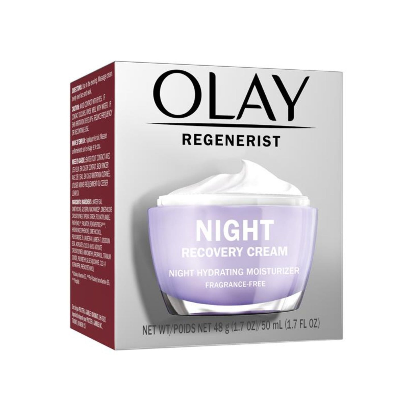 OLAY REGENERIST Night Recovery Cream Face Moisturizer+ Whip Face Moisturizer Travel/Trial Size Gift Set - 50 ml