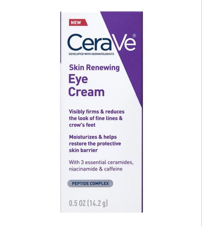 CERAVE Skin Renewing Eye Cream |Anti-Aging, Cream For Wrinkles & Fine Lines - 14.2 g