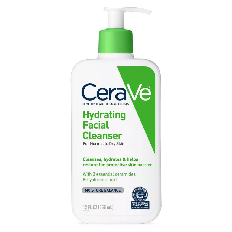 CERAVE Hydrating Facial Cleanser for Normal to Dry Skin - 355 ml - Made in USA