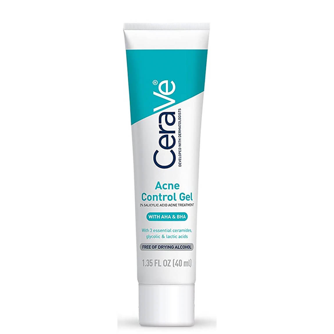 CERAVE Acne Control Gel With AHA & BHA | Clears Acne & Prevent New Breakouts - 40 ml