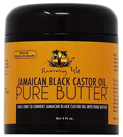 SUNNY Isle Jamaican Black Castor Oil Pure Butter - 4Oz - Made in USA