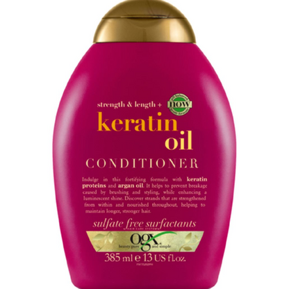 OGX Strength & Length + Keratin Oil Shampoo & Conditioner 385ml