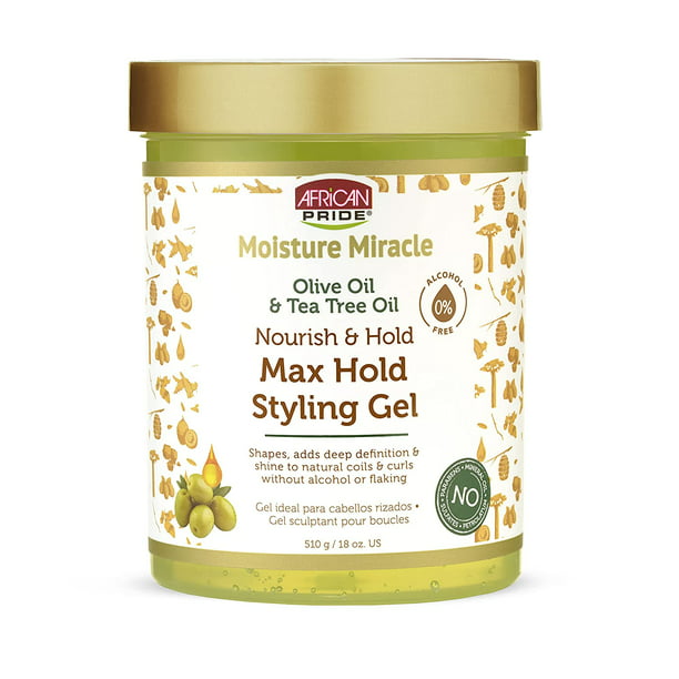 AFRICAN PARADISE Moisture Miracle Olive Oil & Tea Tree Oil Max Hold Styling Gel - 510g