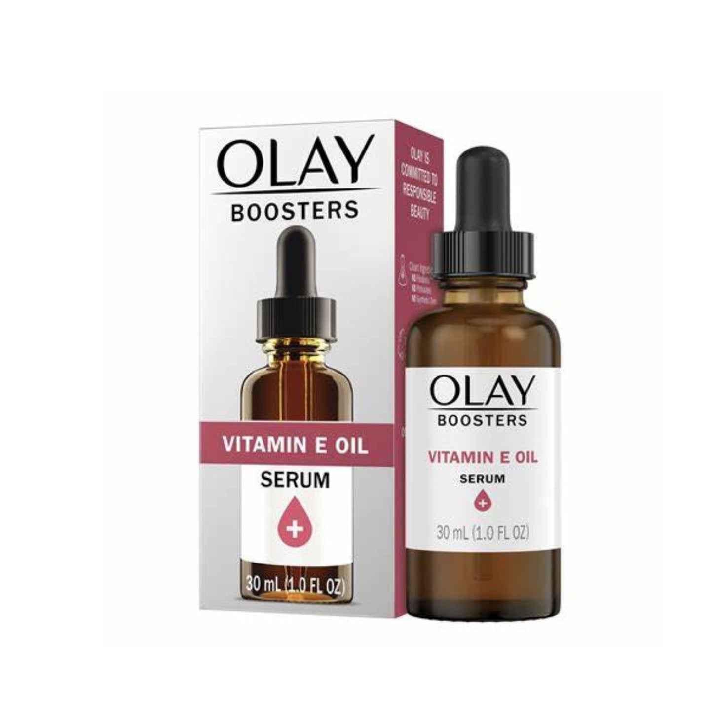 OLAY BOOSTERS Vitamin E Oil Serum, Nourishing Hydration Booster, Fragrance-Free - 30 ml