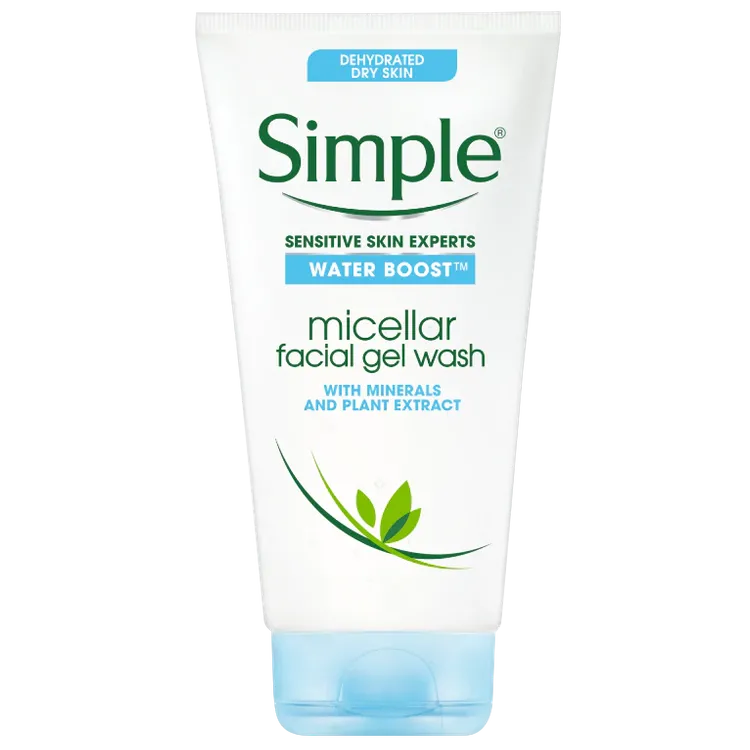 SIMPLE Miscellar Gel Wash Water Boost - Hydrated Dewy-Fresh Skin - 150 ml