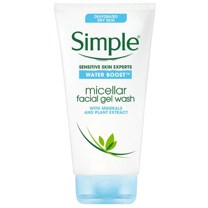 SIMPLE Miscellar Gel Wash Water Boost - Hydrated Dewy-Fresh Skin - 150 ml