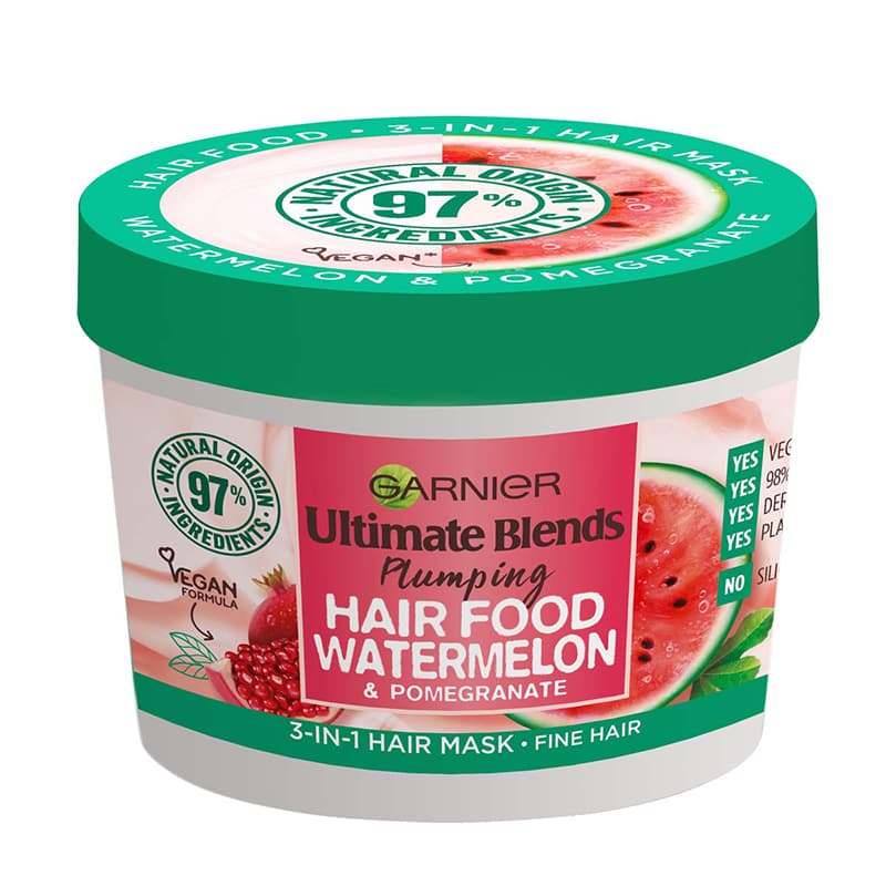 GARNIER Ultimate Blends Hair Food Plumping Watermelon & Pomegranate - 390 ml - Made in Germany