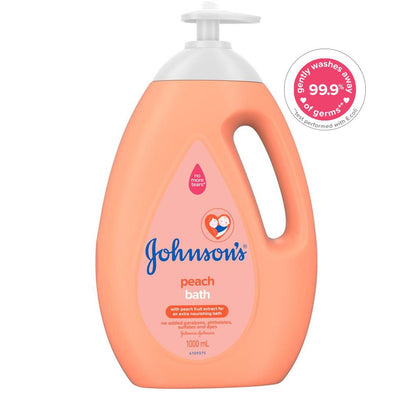 JOHNSONS Baby Peach Bath | PH Balanced, Hypoallergenic and Soap Free- 1000 ml